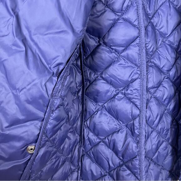 LL Bean Women's Quilted Riding Jacket Purple Size Medium Chore Barn Synthetic - Picture 6 of 10